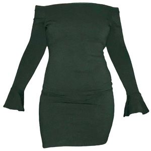 Hunter green mini dress
